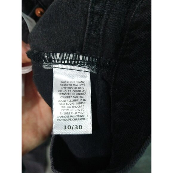 Lucky Brand Jeans Womens 10/30 Black Denim 90s Loose High Rise Straight Button - Picture 9 of 10